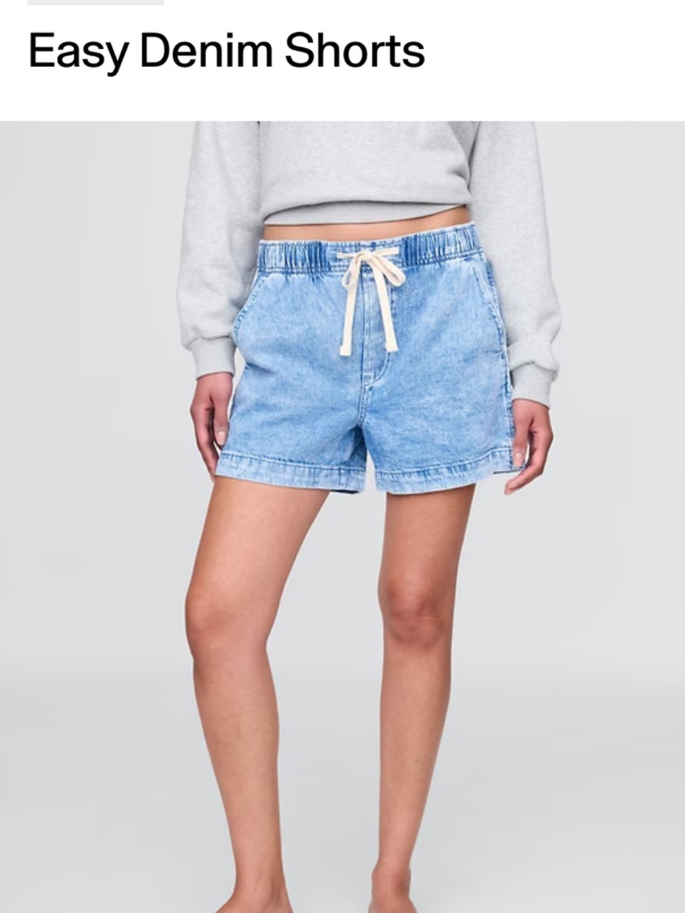 Gap Easy Denim Shorts in Light Indigo